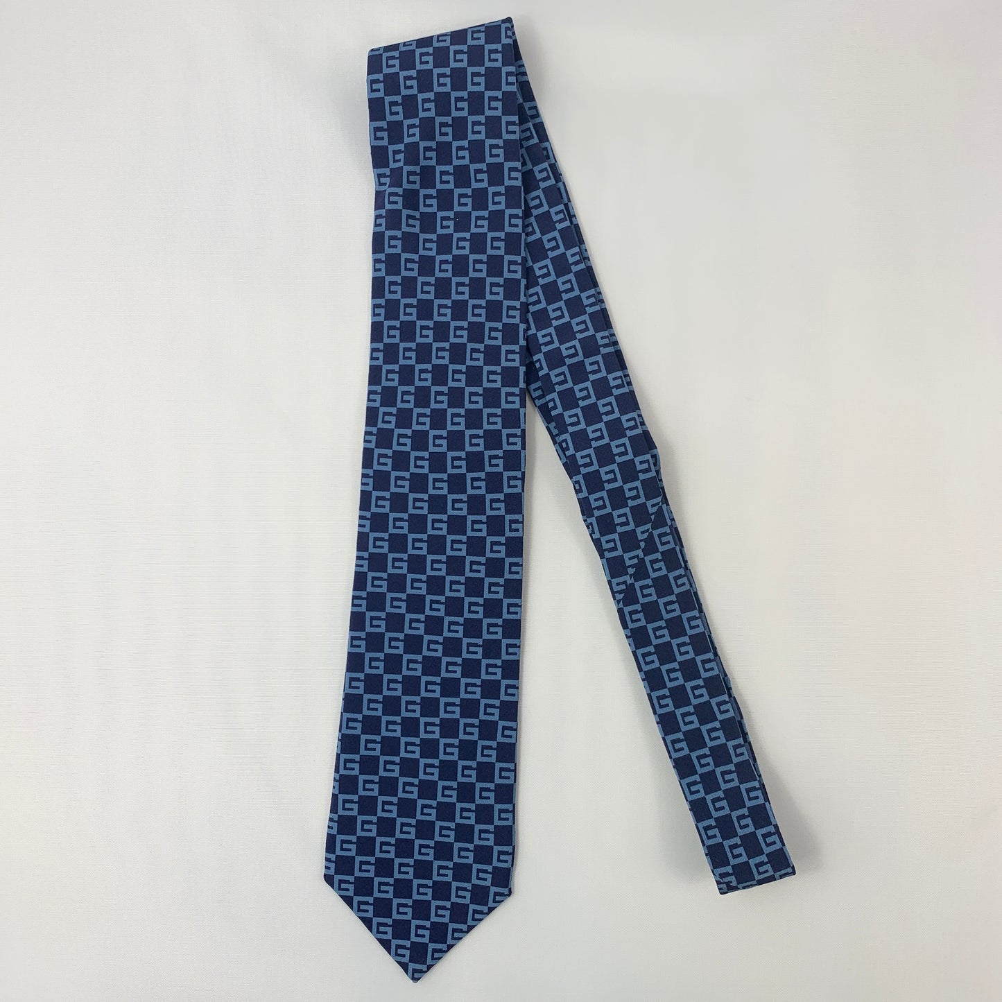 Gucci G Square Silk Tie in Sapphire Blue