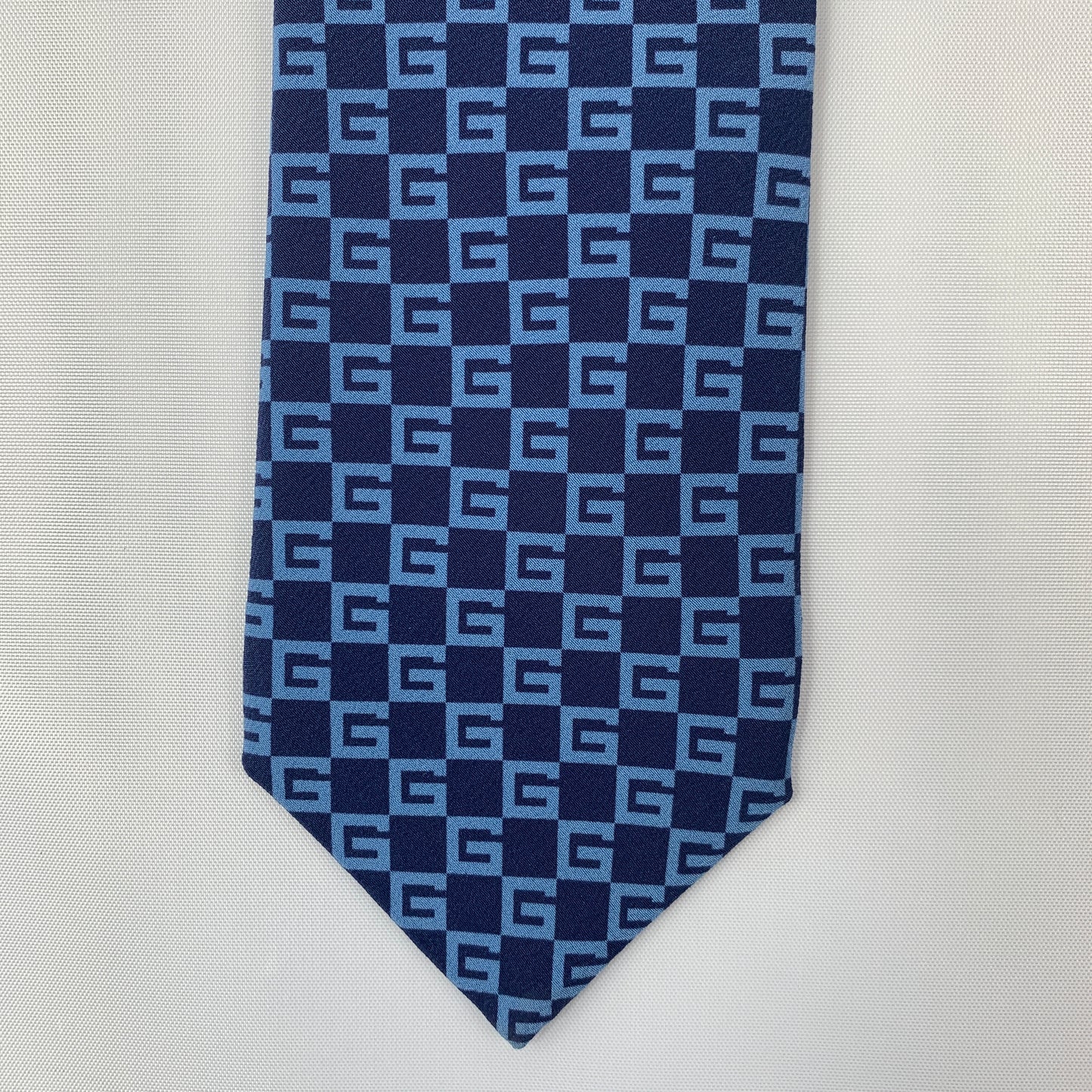 Gucci G Square Silk Tie in Sapphire Blue
