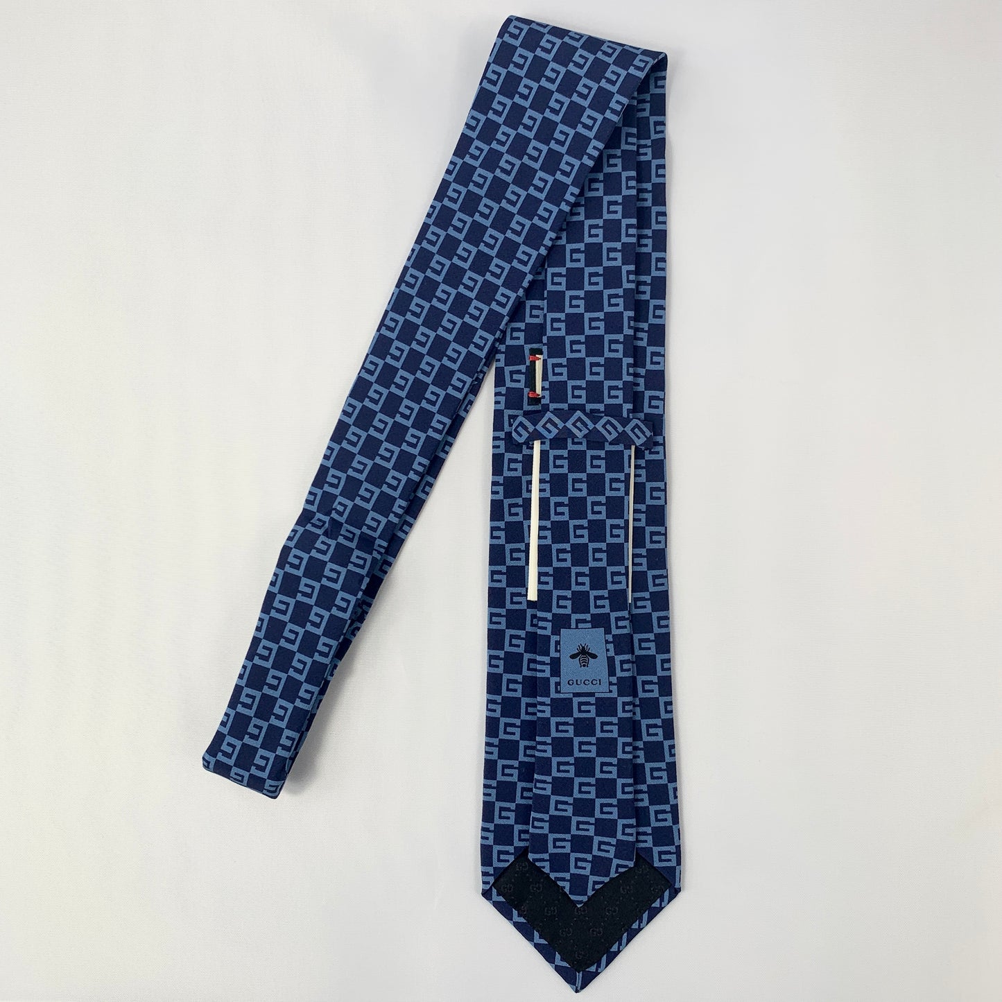 Gucci G Square Silk Tie in Sapphire Blue