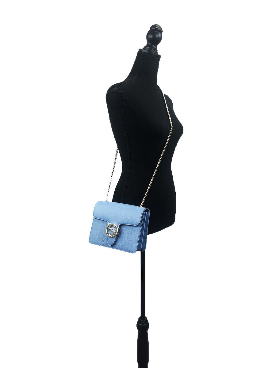 Pre Loved Gucci Small Interlocking G Leather Crossbody Bag Women Black –  Bluefly
