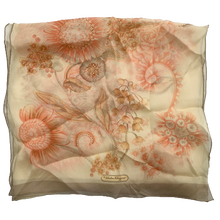 Load image into Gallery viewer, Salvatore Ferragamo Sunflower Floral Silk Scarf in Cream