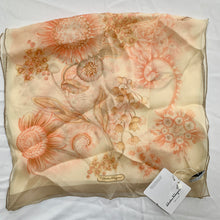 Load image into Gallery viewer, Salvatore Ferragamo Sunflower Floral Silk Scarf in Cream