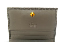 Load image into Gallery viewer, Gucci Zumi Horse-bit Snakeskin Card Case on a Chain in Graphite Gray