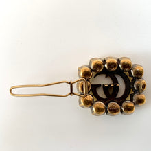 Load image into Gallery viewer, Gucci GG Marmont Crystal Embellished Hair Slide in Yellow