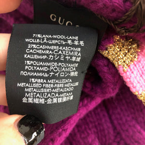 Gucci Cable Knit Scarf in Purple