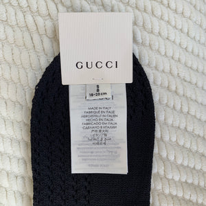 Gucci Knit Knee High Socks with GG Logos in Black