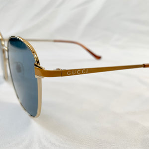 Gucci Acetate Metal Sunglasses with Logo in Orange