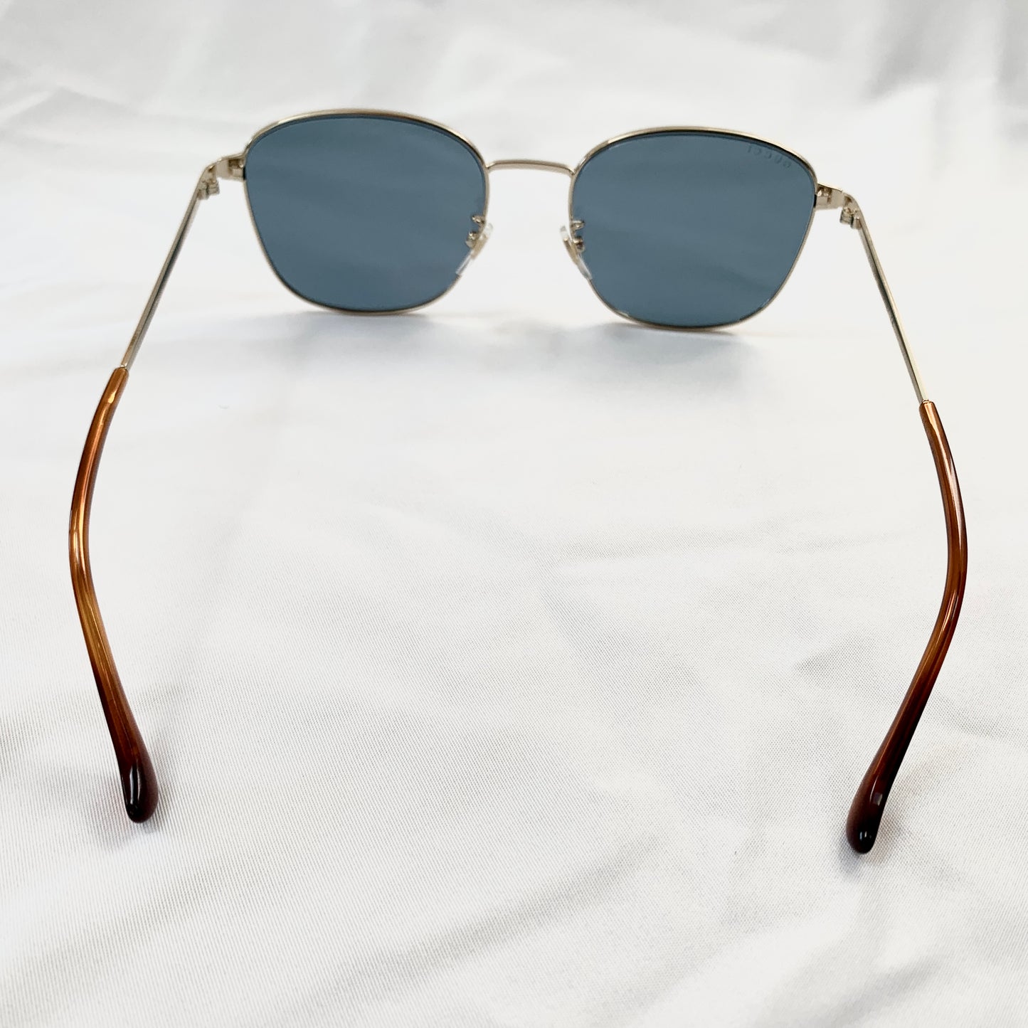 Gucci Acetate Metal Sunglasses with Logo in Orange