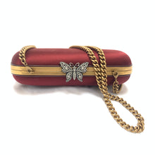 Load image into Gallery viewer, Gucci Broadway Butterfly Handbag Clutch in Burgundy