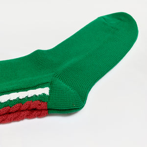 Gucci Web Braidback Wool Socks in Green