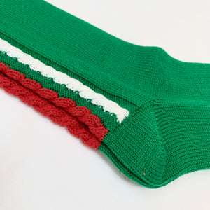 Gucci Web Braidback Wool Socks in Green