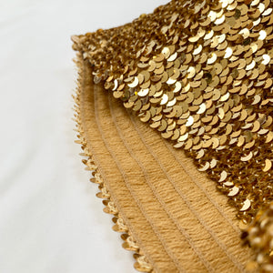 Gucci Cuffiet Stretch Sequin Hat in Gold