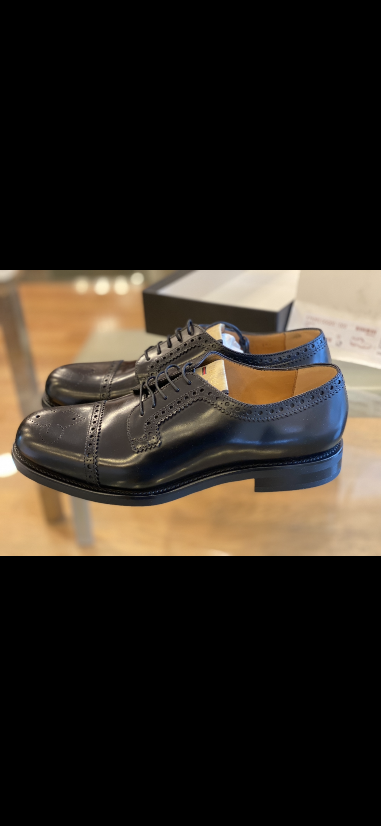 Gucci Perforated Leather Brogues Men's Shoes