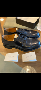 Gucci Perforated Leather Brogues Men's Shoes