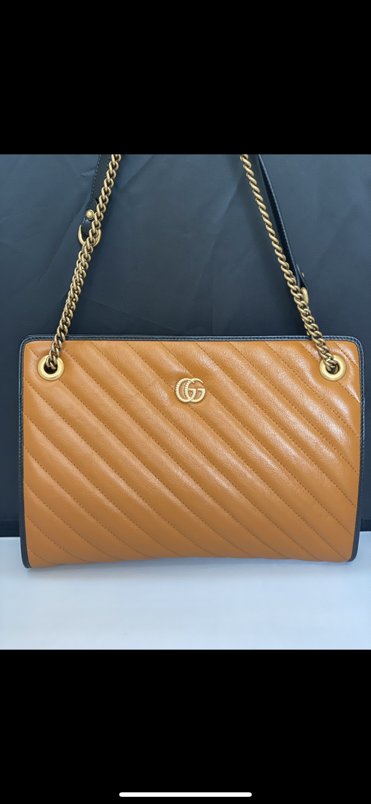 Gucci GG Marmont Shoulder Bag in Vaccha Brown