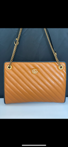 Gucci GG Marmont Shoulder Bag in Vaccha Brown