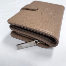 Load image into Gallery viewer, Chanel L-zip CC Leather Pocket Wallet in Dark Beige