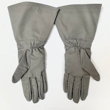 Load image into Gallery viewer, Gucci Washed Gabardine Long Button Gloves in Gray