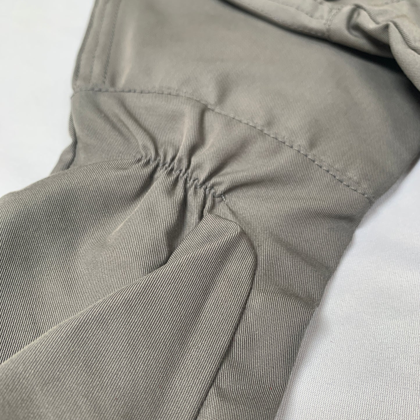Gucci Washed Gabardine Long Button Gloves in Gray