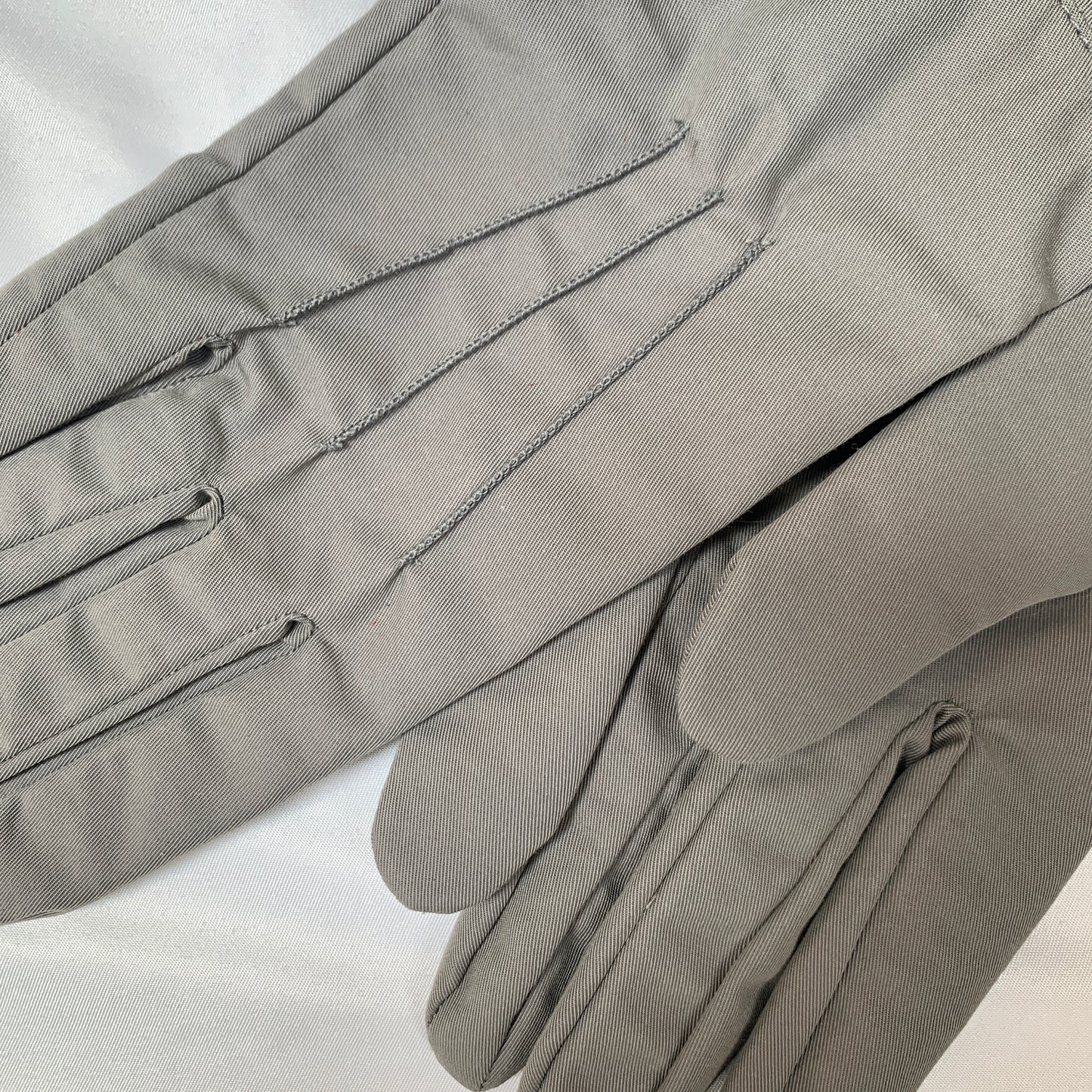Gucci Washed Gabardine Long Button Gloves in Gray