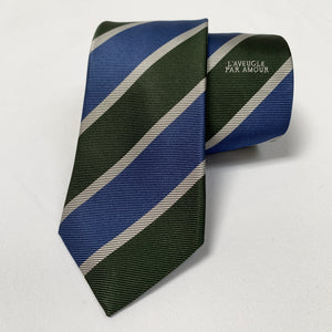 Gucci Amoure Striped Neck Tie in Green and Blue