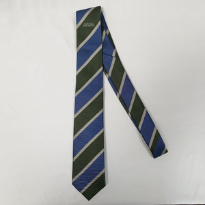 Gucci Amoure Striped Neck Tie in Green and Blue