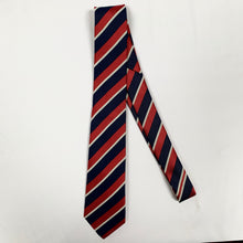 Load image into Gallery viewer, Gucci Striped Pimentone Neck Tie in Midnight Blue and Red