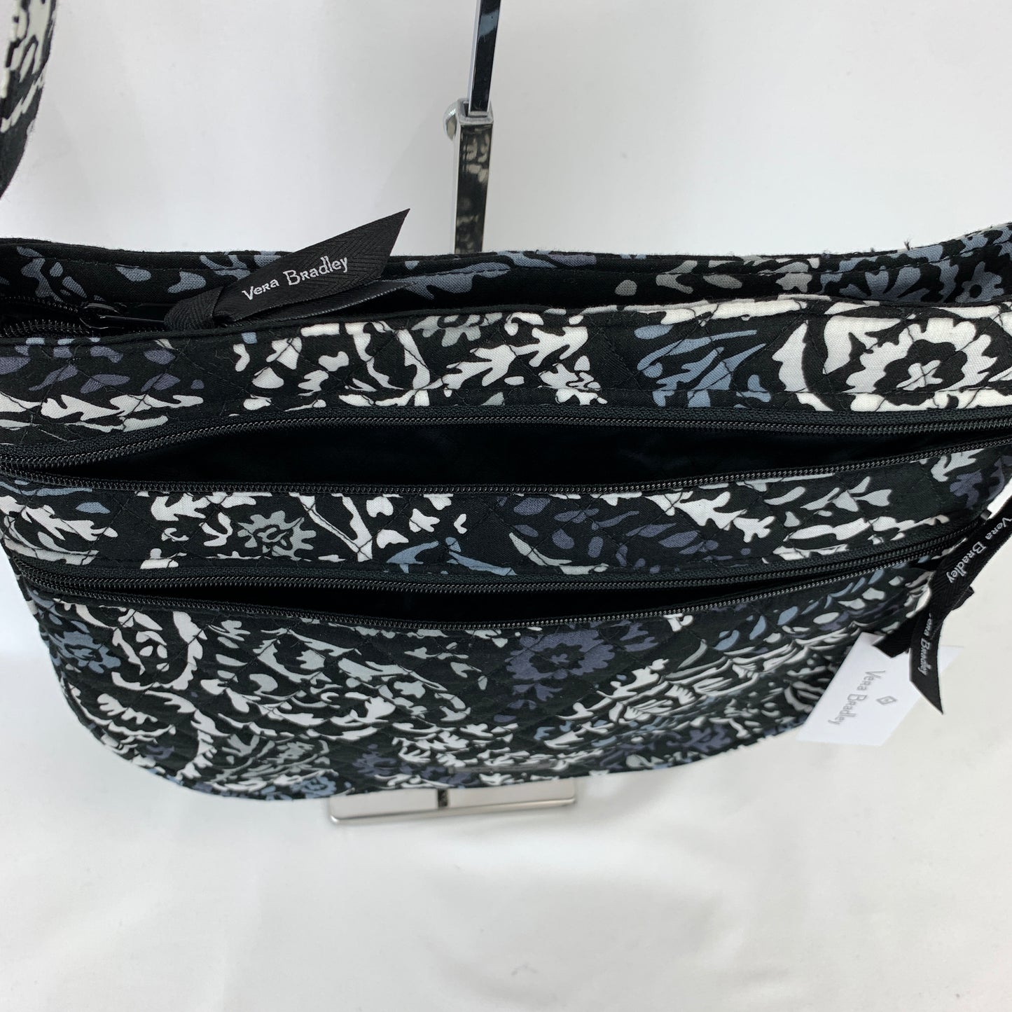 Vera Bradley Trio Zip Hipster Crossbody in Paisley Noir