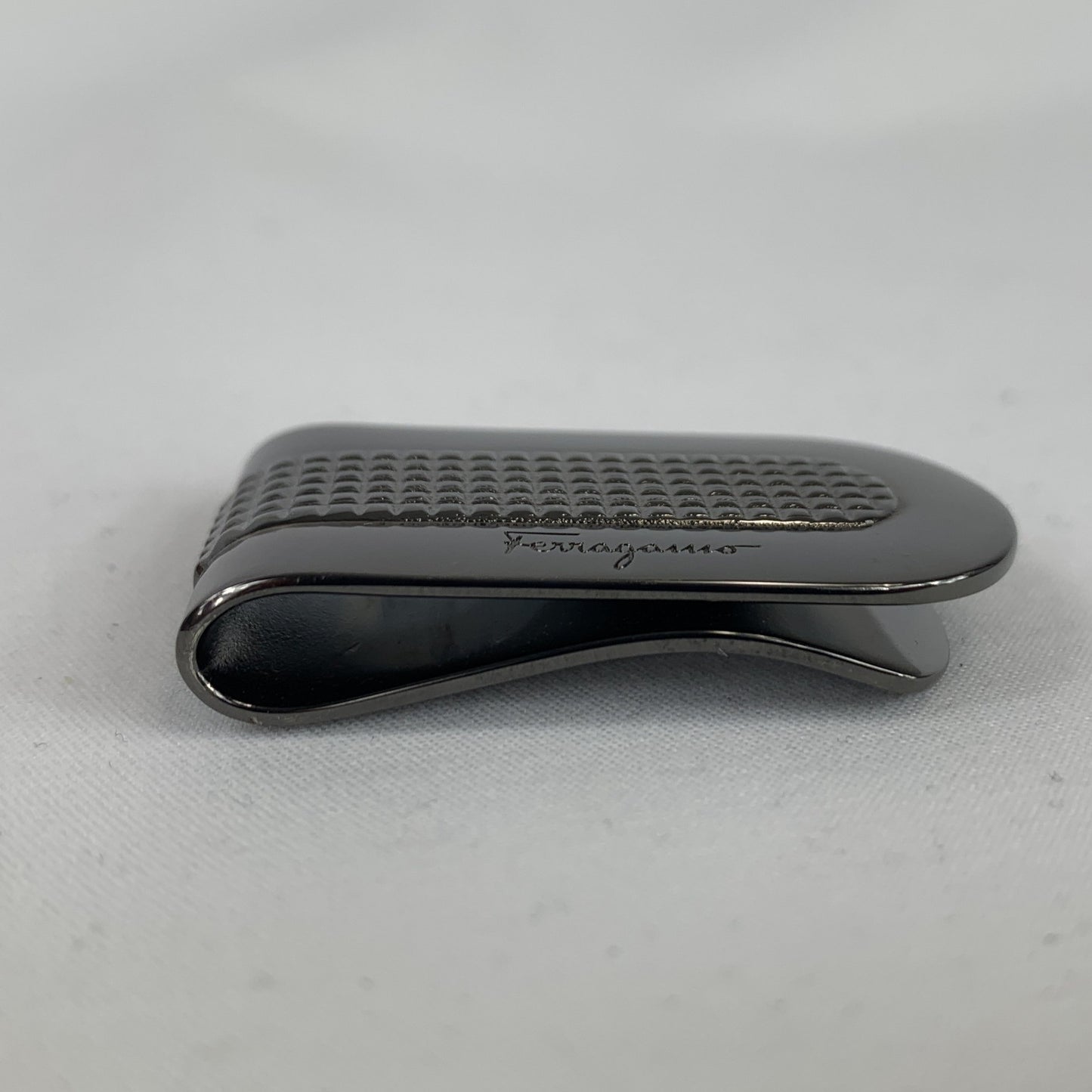 Salvatore Ferragamo Money Clip in Gun Metal
