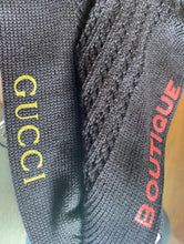 Load image into Gallery viewer, Gucci Boutique Knit Knee High Socks with GG Logos in Black