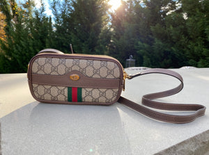 Gucci Ophidia Interlocking GG Canvas with Webbing Shoulder Bag