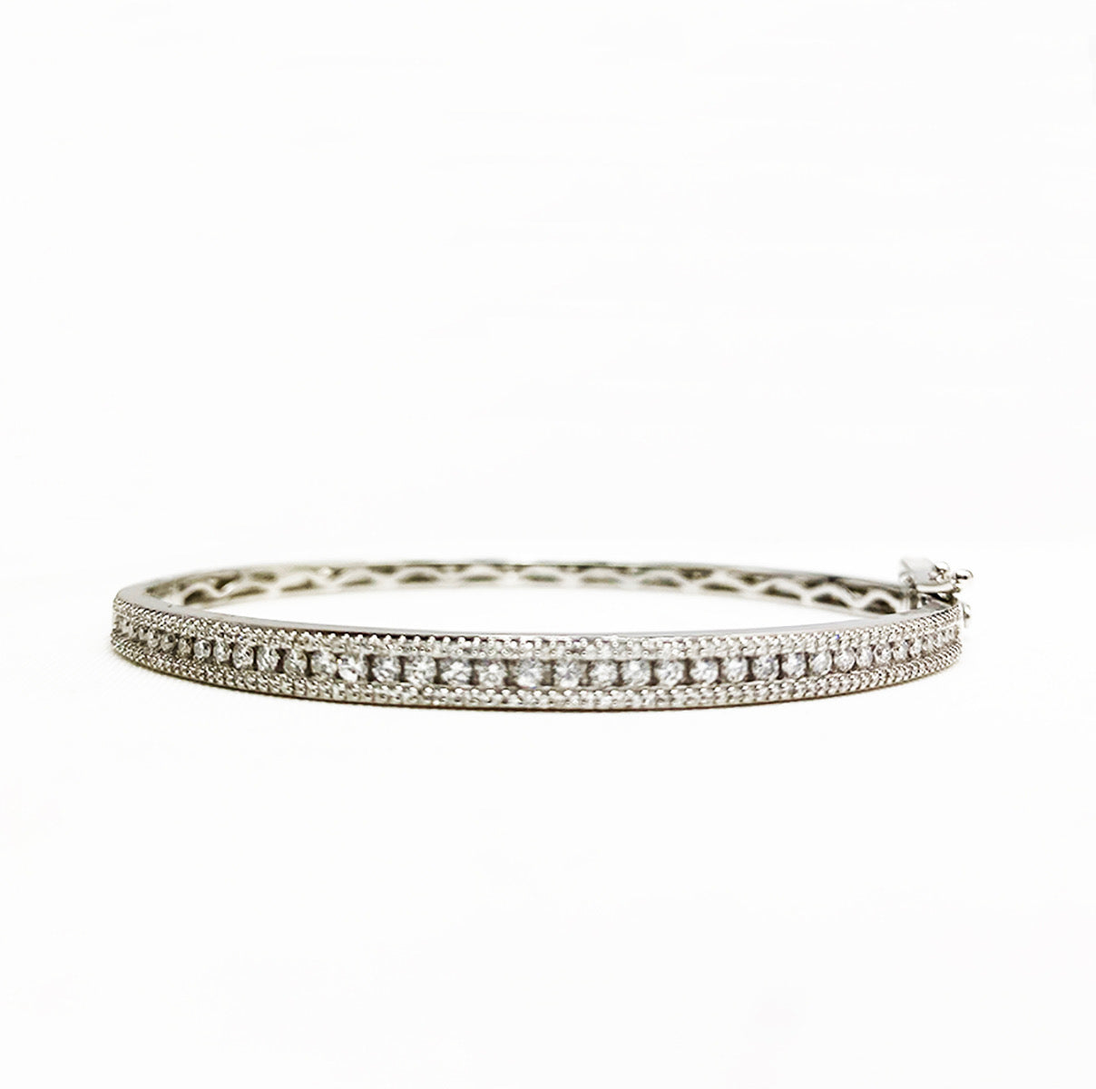 Genuine IGI Certified 14K White Gold Diamond Bracelet