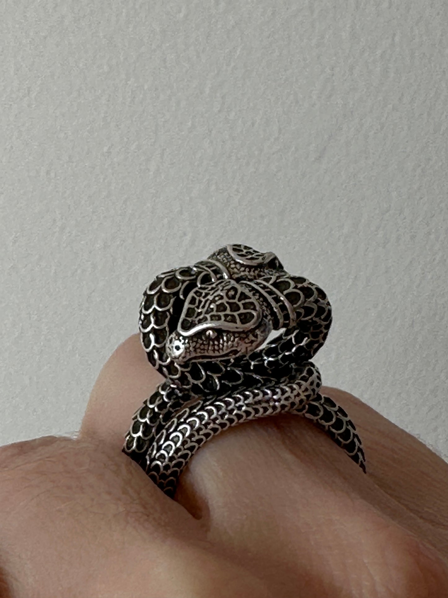 Gucci Garden Snake Sterling Silver Ring