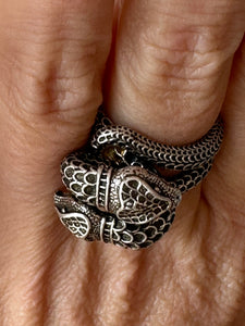 Gucci Garden Snake Sterling Silver Ring