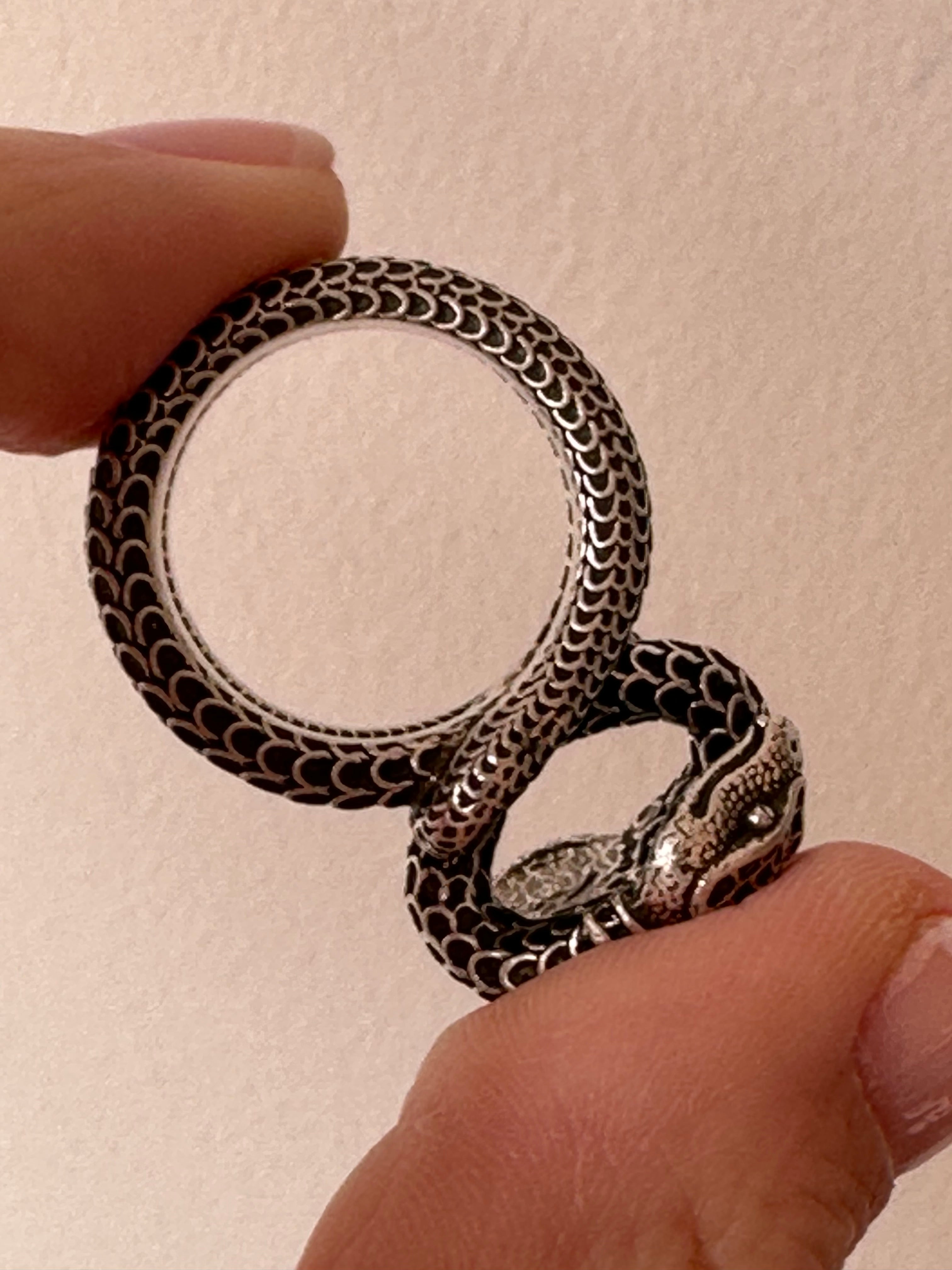 Gucci Garden Snake Sterling Silver Ring – Gavriel.us