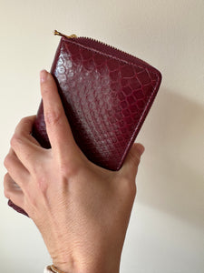 Gucci Zumi Horse Bit Zip Around Wallet in Burgundy