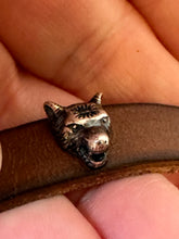 Gucci Anger Forest Wolf Head Leather Bracelet in Brown –