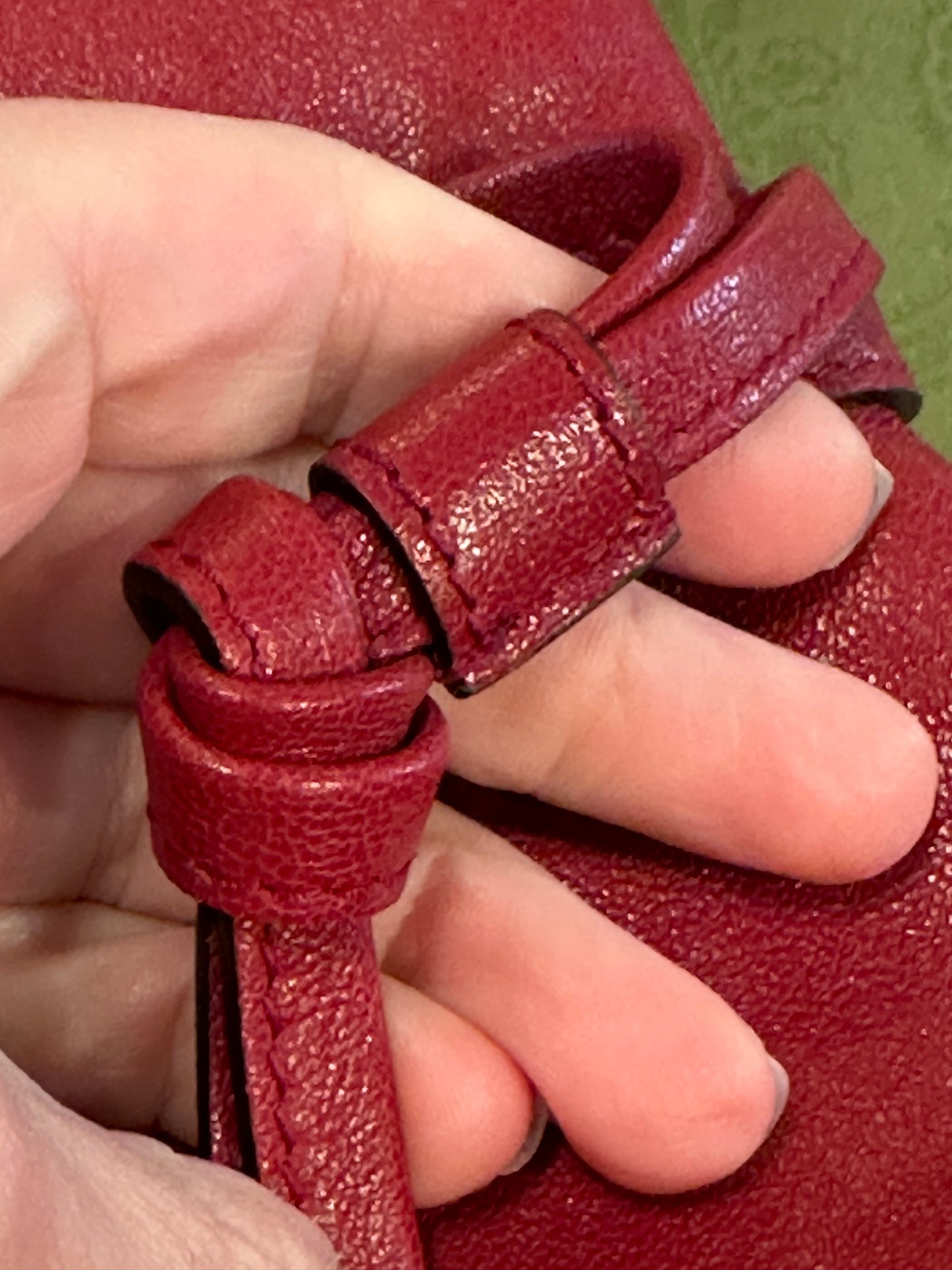 Gucci Interlocking GG 1955 Horsebit Collection Shoulder Bag in Red Leather