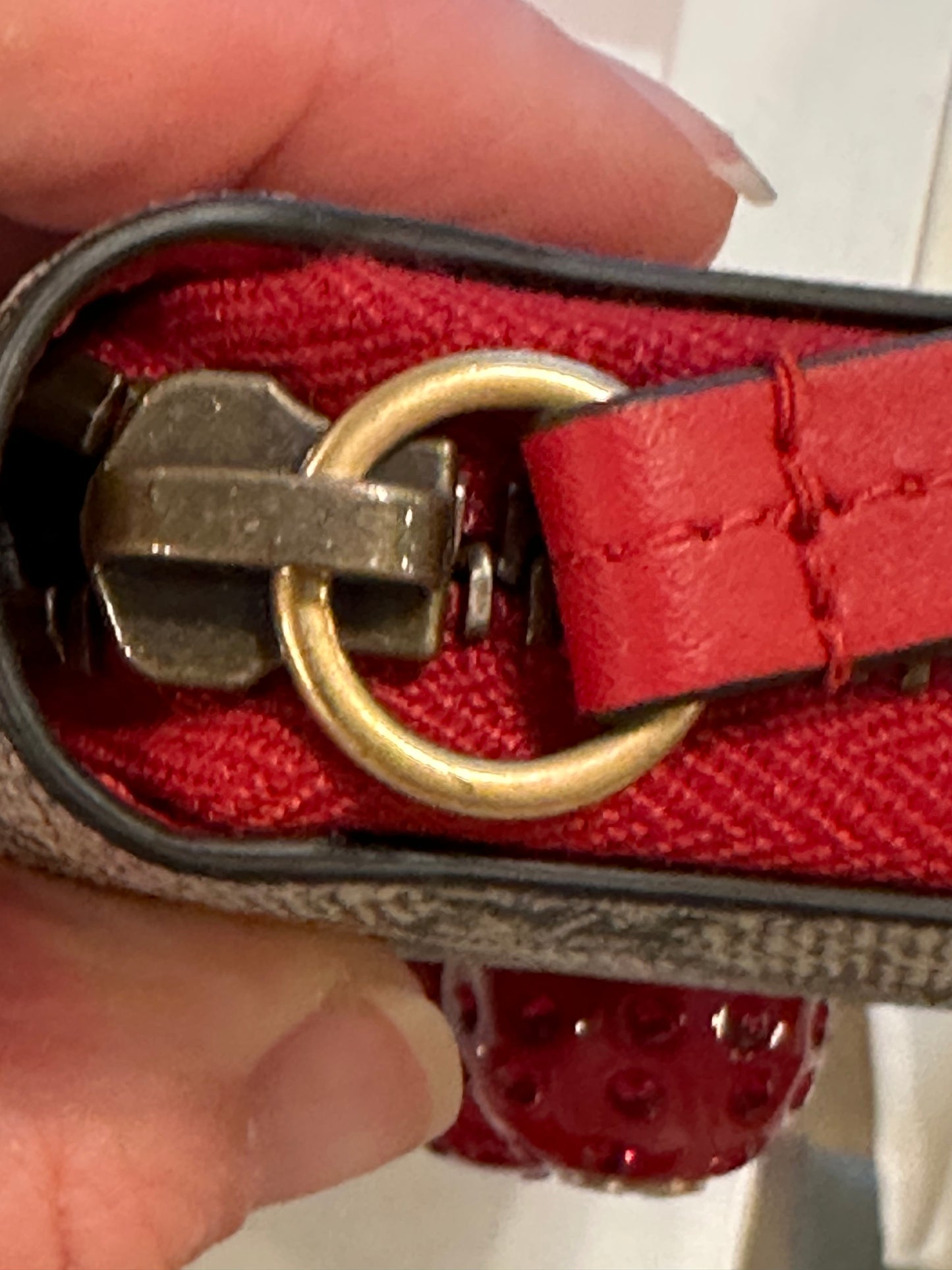 Gucci GG Supreme Canvas Zip Around Wallet with Cherries