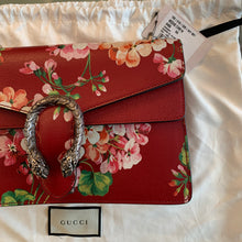 Load image into Gallery viewer, Gucci Small Dionysus Blooms Leather Shoulder Bag in Red