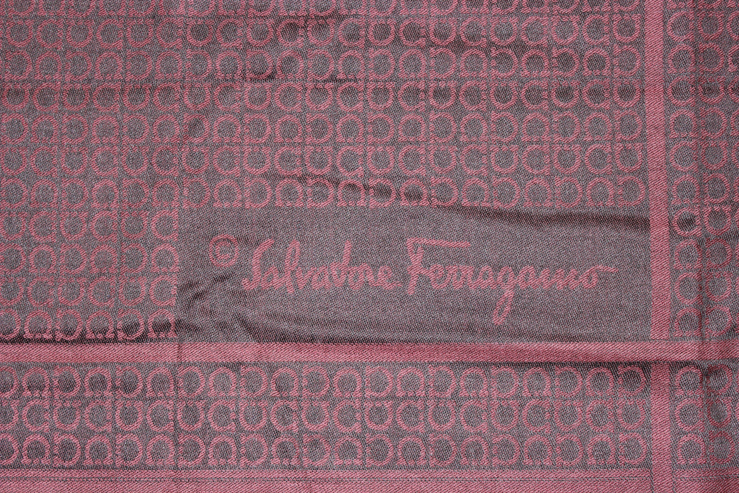 Salvatore Ferragamo Torres Scarf in Black Cherry