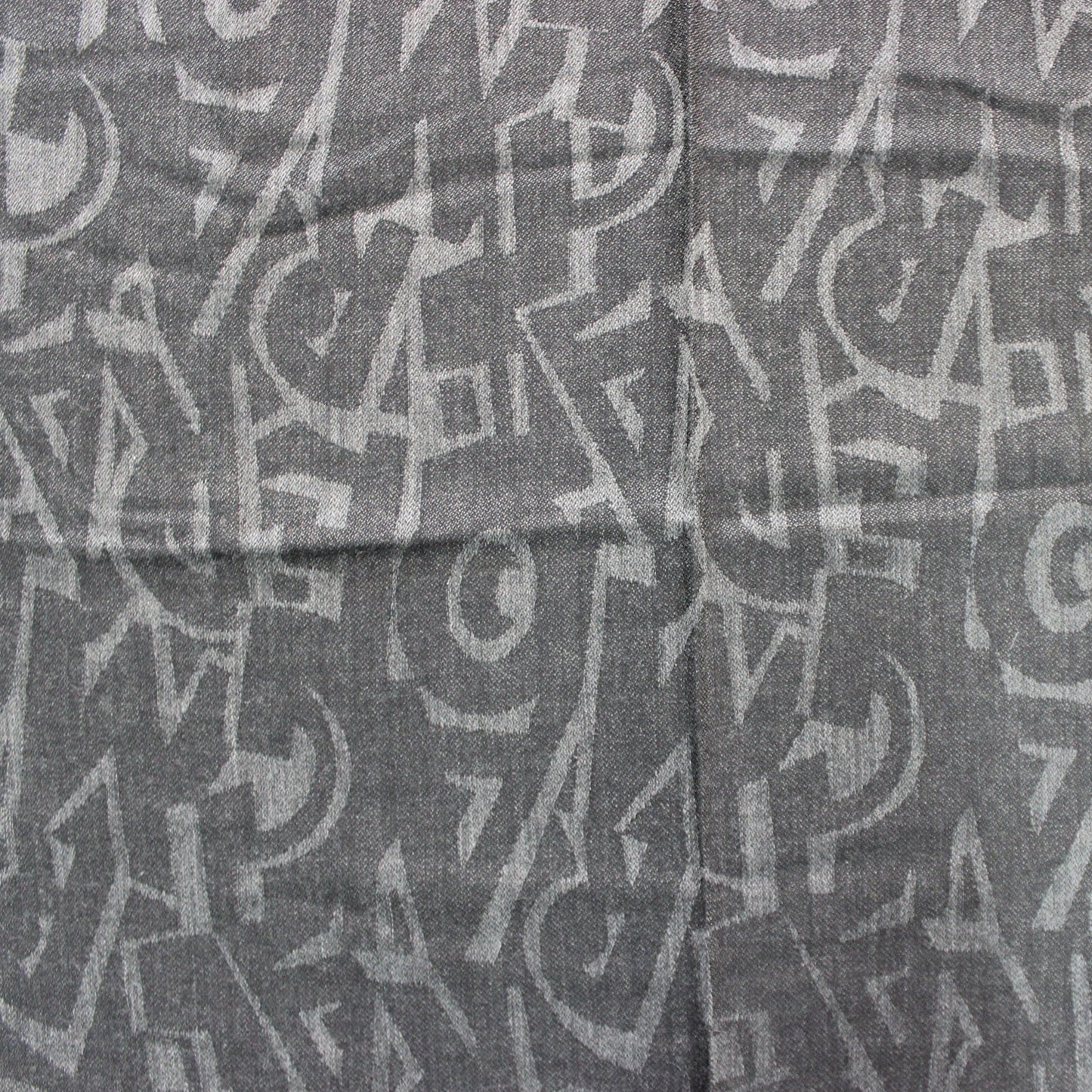 Salvatore Ferragamo Letters Scarf in Black