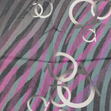 Load image into Gallery viewer, Salvatore Ferragamo Gancino Tiger Print Scarf in Black and Purple