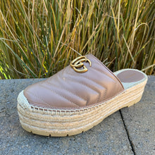 Load image into Gallery viewer, Gucci GG Pilar 50 Raffia And Leather Espadrilles in Porcelain Rose
