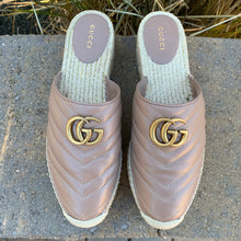 Load image into Gallery viewer, Gucci GG Pilar 50 Raffia And Leather Espadrilles in Porcelain Rose