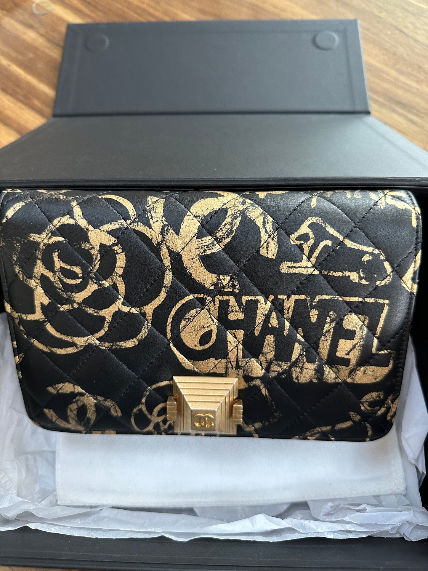 PREOWNED Chanel Graffiti Wallet on a Chain