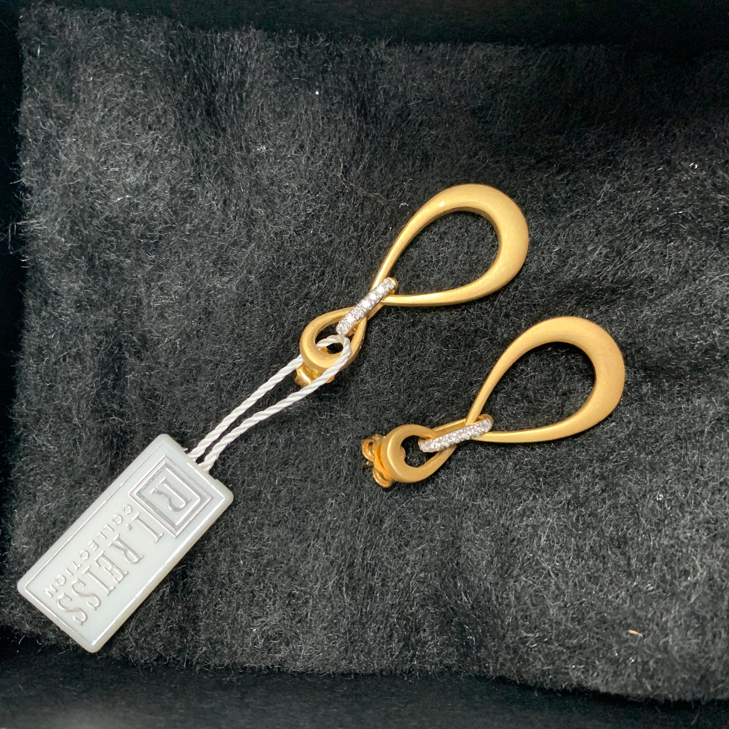 I.Reiss Teardrop 0.14 Diamond Earrings in 14K Yellow Gold
