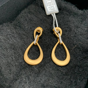 I.Reiss Teardrop 0.14 Diamond Earrings in 14K Yellow Gold