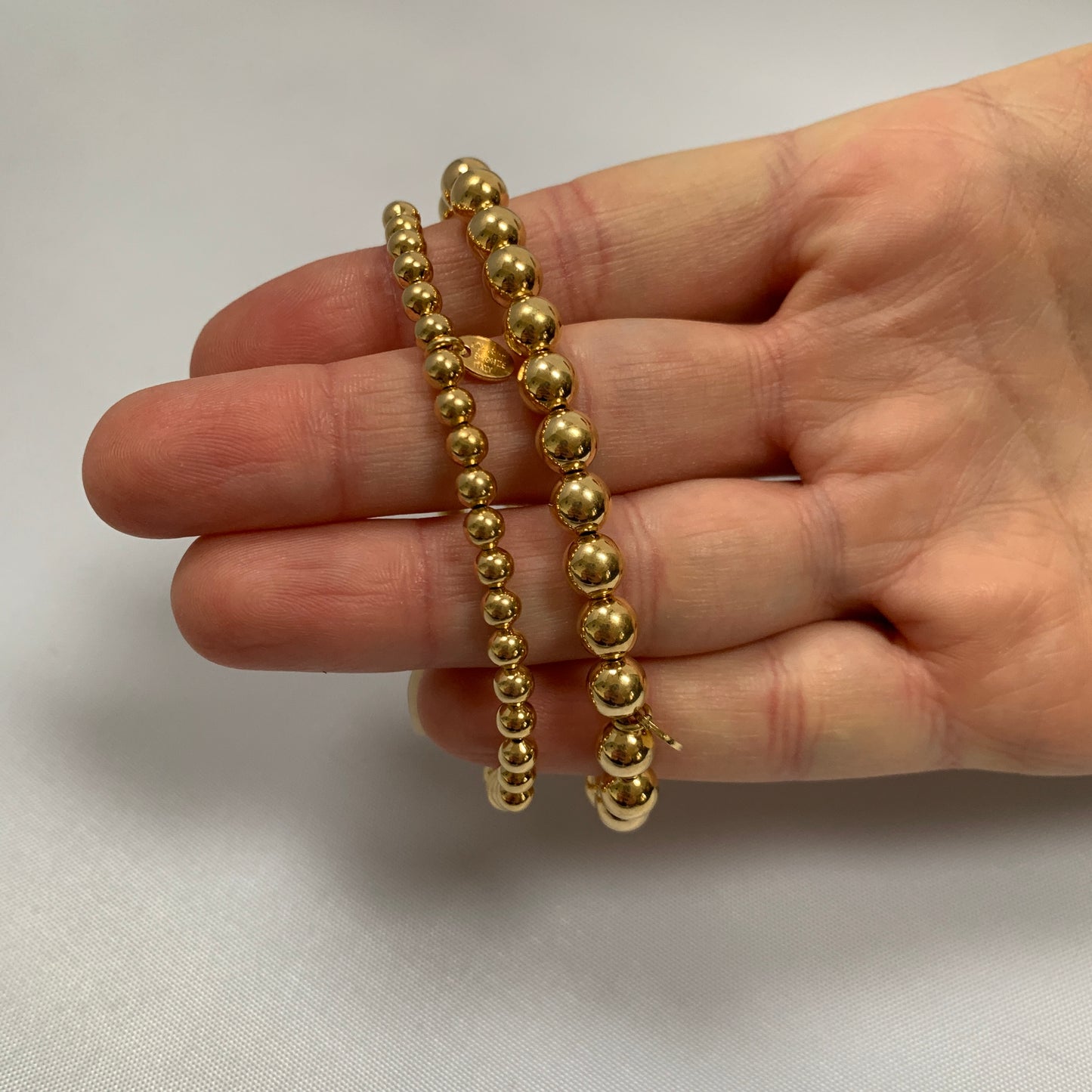 Mia Fiore Set of 2 Elastic Bracelets in 18K Gold plated Bronze