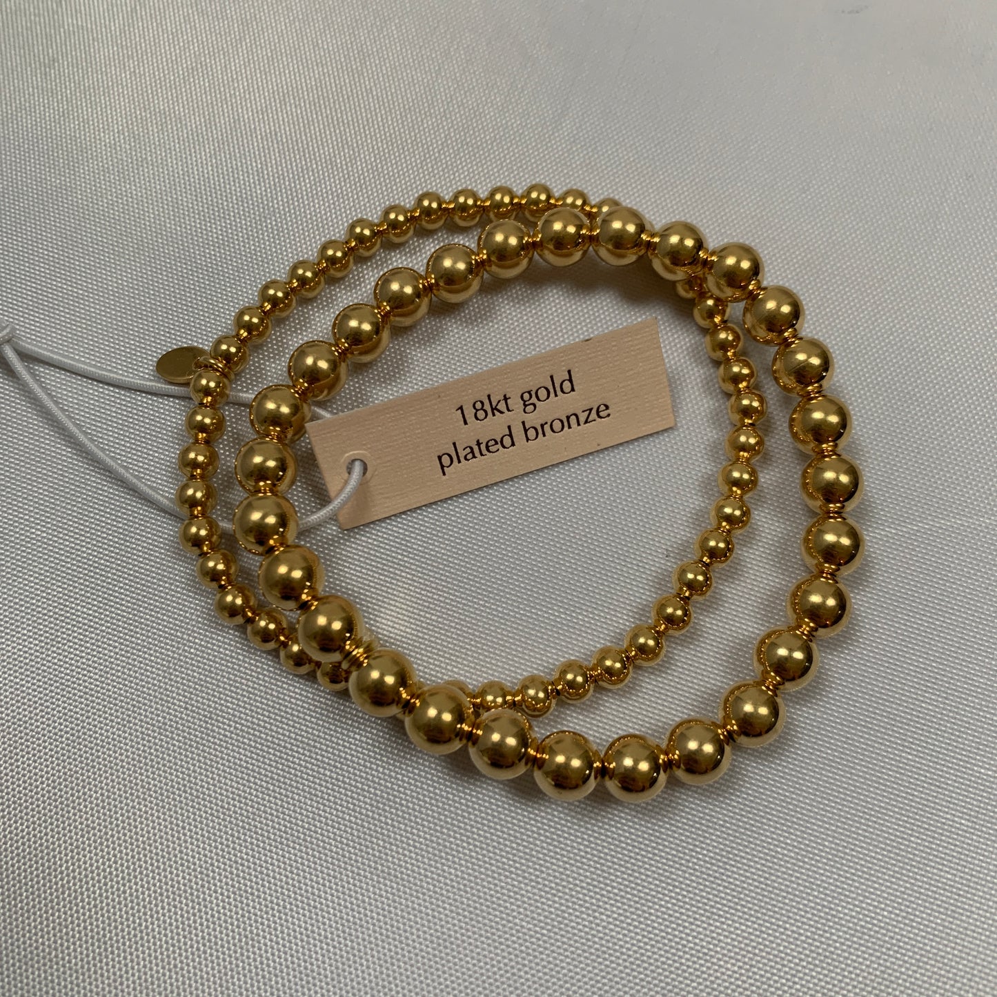 Mia Fiore Set of 2 Elastic Bracelets in 18K Gold plated Bronze